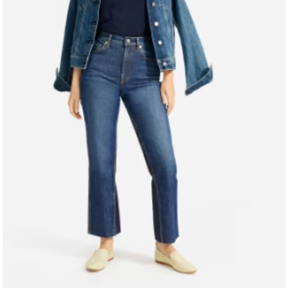 Everlane Women’s The Cheeky Bootcut Jeans Blue High Rise Stretch Denim Size 26